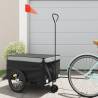 Bike Trailer Black and Grey 45 kg Iron Colour grey Size 62.5 x 124 x 52 cm 