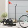 Bike Trailer Black Oxford Fabric and Iron Colour black Size 123 x 52.5 x 33 cm 