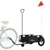 Durable Bike Trailer - Black Oxford Fabric & Iron Construction