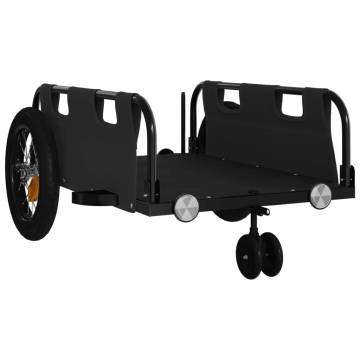 Durable Bike Trailer - Black Oxford Fabric & Iron Construction