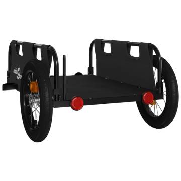 Durable Bike Trailer - Black Oxford Fabric & Iron Construction