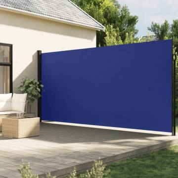 Retractable Side Awning Blue 220x500 cm | Privacy & Protection