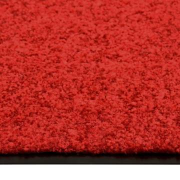 Washable Red Doormat 90x150 cm - Indoor/Outdoor Mats