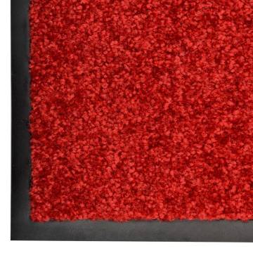 Washable Red Doormat 90x150 cm - Indoor/Outdoor Mats