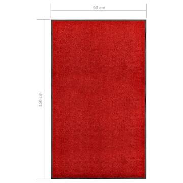 Washable Red Doormat 90x150 cm - Indoor/Outdoor Mats