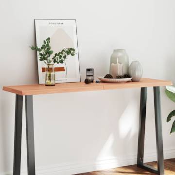 Light Brown Solid Oak Table Top - Live Edge & Versatile Design