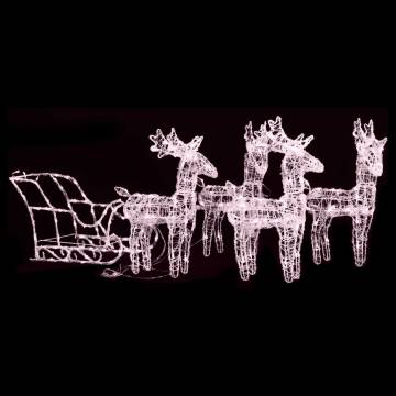 Reindeers & Sleigh Christmas Decoration - 280x28x55 cm