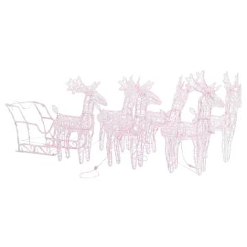 Reindeers & Sleigh Christmas Decoration - 280x28x55 cm