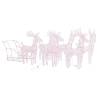 Reindeers & Sleigh Christmas Decoration - 280x28x55 cm