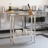 Stainless Steel Kitchen Work Table - 82.5x30x85 cm