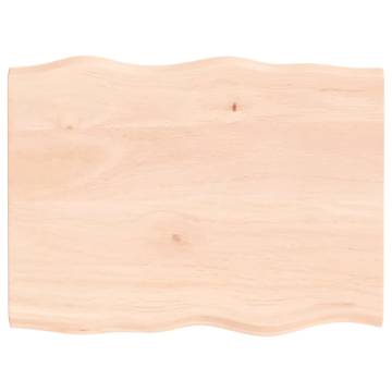 Untreated Solid Wood Oak Table Top 80x60 cm | HipoMarket