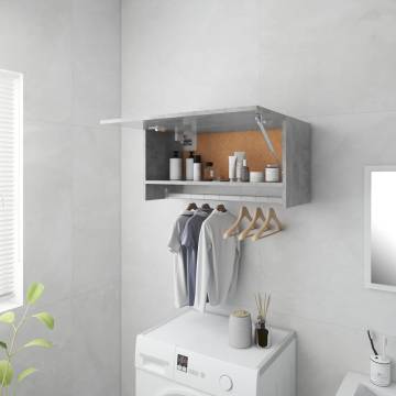 Concrete Grey Wardrobe - Compact Engineered Wood Storage