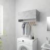 Concrete Grey Wardrobe - Compact Engineered Wood Storage