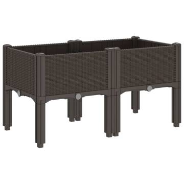 Brown Garden Planter with Legs - 80x40x42 cm | HipoMarket