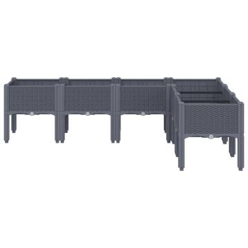 Garden Planter with Legs Grey 160x120x42 cm - Hipomarket