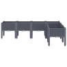 Garden Planter with Legs Grey 160x120x42 cm - Hipomarket