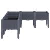 Garden Planter with Legs Grey 160x120x42 cm - Hipomarket