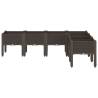 Garden Planter with Legs - Elegant Brown PP Planter 160x120x42 cm