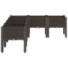 Garden Planter with Legs - Elegant Brown PP Planter 160x120x42 cm