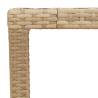 Beige Garden Table 90x90 cm - Durable Poly Rattan & Acacia Wood