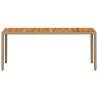 Beige Garden Table 190x90 cm - Durable Poly Rattan & Acacia Wood