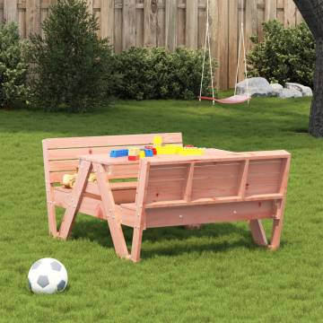 Kids Picnic Table - Solid Douglas Wood - 88x122x58 cm