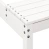 White Picnic Table 160x134 cm - Solid Pine for Outdoor Use