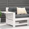 Garden Armrest Sofa with Side Table White Solid Wood Pine Colour white pine Quantity in Package 1 Model sofa with table 