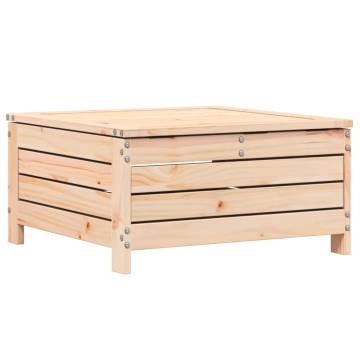 Garden Footstool - Solid Pine Wood | Hipomarket