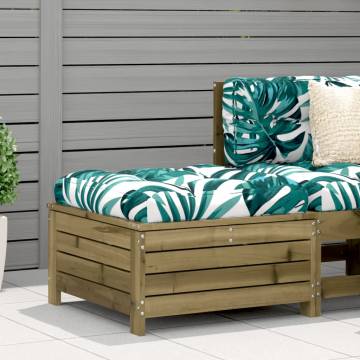 Garden Footstool - 62x63.5cm Impregnated Wood Pine