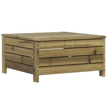 Garden Footstool - 62x63.5cm Impregnated Wood Pine