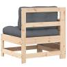 Garden Armrest Sofa with Cushion - Solid Pine Wood