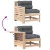 Garden Armrest Sofa with Cushion - Solid Pine Wood