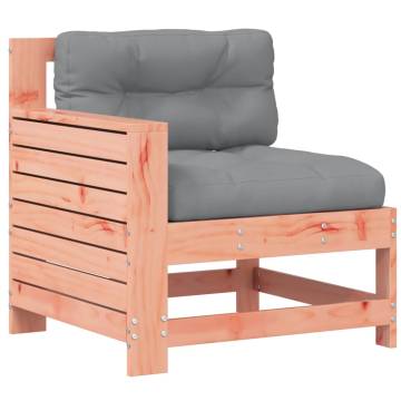 Garden Armrest Sofa with Cushion - Solid Douglas Wood