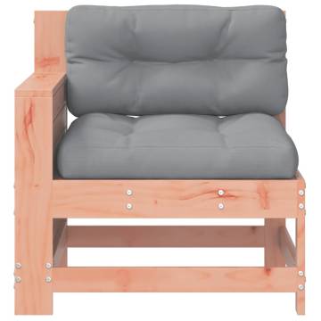 Garden Armrest Sofa with Cushion - Solid Douglas Wood