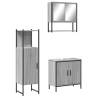 3 Piece Bathroom Furniture Set - Grey Sonoma Engineered Wood