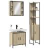 3 Piece Bathroom Cabinet Set in Sonoma Oak - Stylish Storage