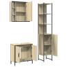 3 Piece Bathroom Cabinet Set in Sonoma Oak - Stylish Storage