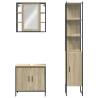 3 Piece Bathroom Cabinet Set in Sonoma Oak - Stylish Storage