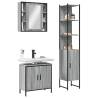 3 Piece Bathroom Cabinet Set Grey Sonoma Engineered Wood Colour grey sonoma Number of 1 Number of Pieces 