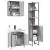 3 Piece Bathroom Cabinet Set - Grey Sonoma Engineered Wood