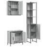 3 Piece Bathroom Cabinet Set - Grey Sonoma Engineered Wood