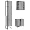 3 Piece Bathroom Cabinet Set - Grey Sonoma Engineered Wood