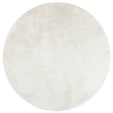 Rug OVIEDO Short Pile Cream Ø 100 cm - Soft & Stylish