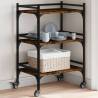 Kitchen Trolley Smoked Oak 50x35x75.5 cm Engineered Wood Colour smoked oak 