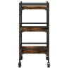 Vintage Kitchen Trolley in Smoked Oak - 50x35x75.5 cm