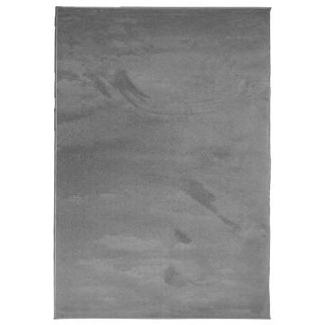 Rug OVIEDO Short Pile Anthracite 160x230 cm - Hipomarket UK