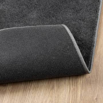 Rug OVIEDO Short Pile Anthracite 160x230 cm - Hipomarket UK