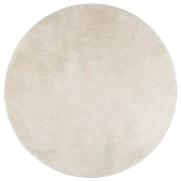 Rug OVIEDO Short Pile Beige Ø 200 cm | Stylish Home Decor