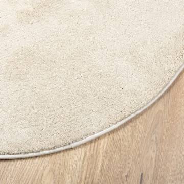 Rug OVIEDO Short Pile Beige Ø 200 cm | Stylish Home Decor